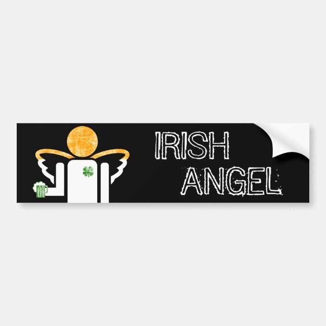 irish angel bumper sticker (Front)