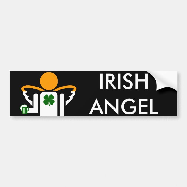 irish angel bumper sticker (Front)