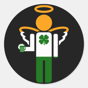 irish angel. classic round sticker