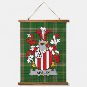 Irish Apsley Coat of Arms Family Crest Hanging Tapestry