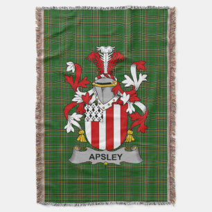  Irish Apsley Coat of Arms Family Crest Ireland Throw Blanket