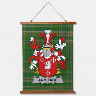 Irish Armitage Coat of Arms Family Crest Hanging Tapestry