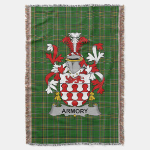  Irish Armory Coat of Arms Family Crest Ireland Throw Blanket
