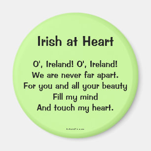 Irish at Heart Proverb Magnet