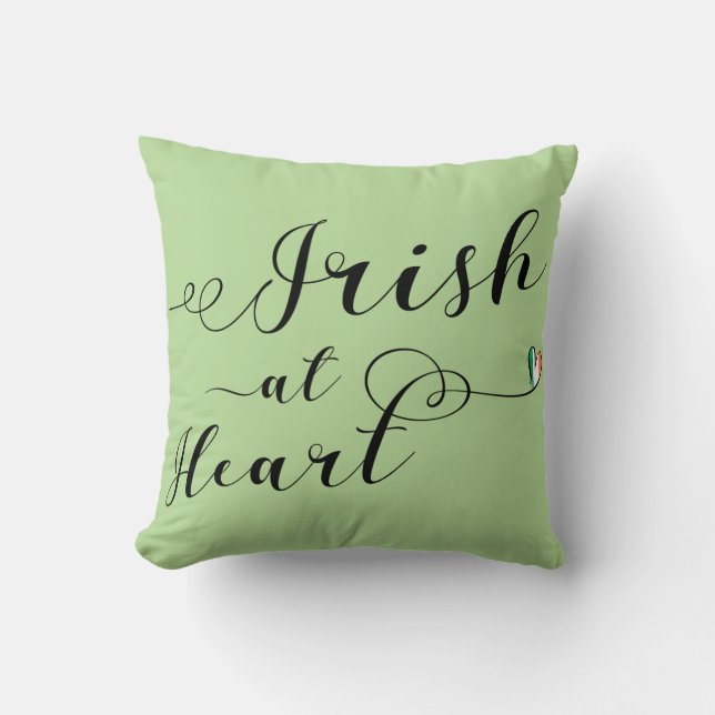 Irish At Heart Throw Cushion (Front)