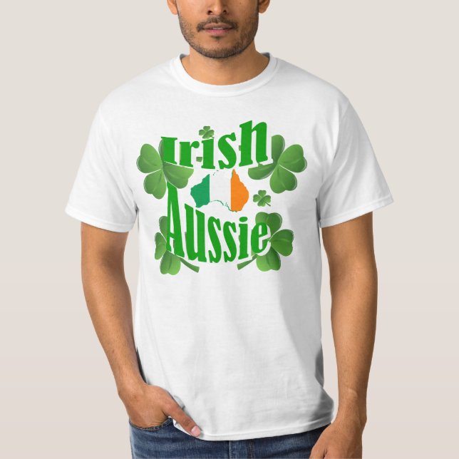 Irish Aussie patriotic,  St Patrick's day T-Shirt (Front)