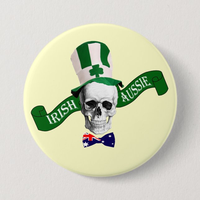 Irish Aussie  St Patrick's day 7.5 Cm Round Badge (Front)