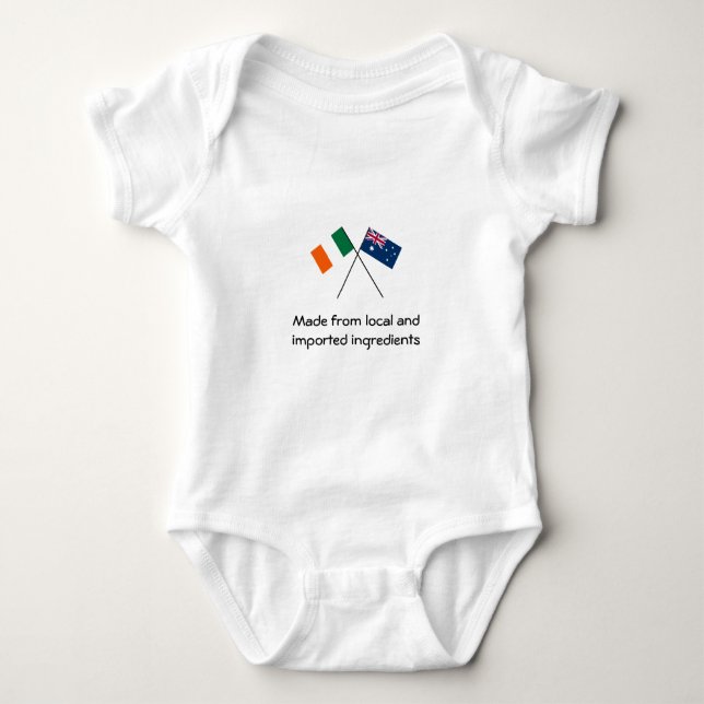 Irish Australian Baby Bodysuit (Front)