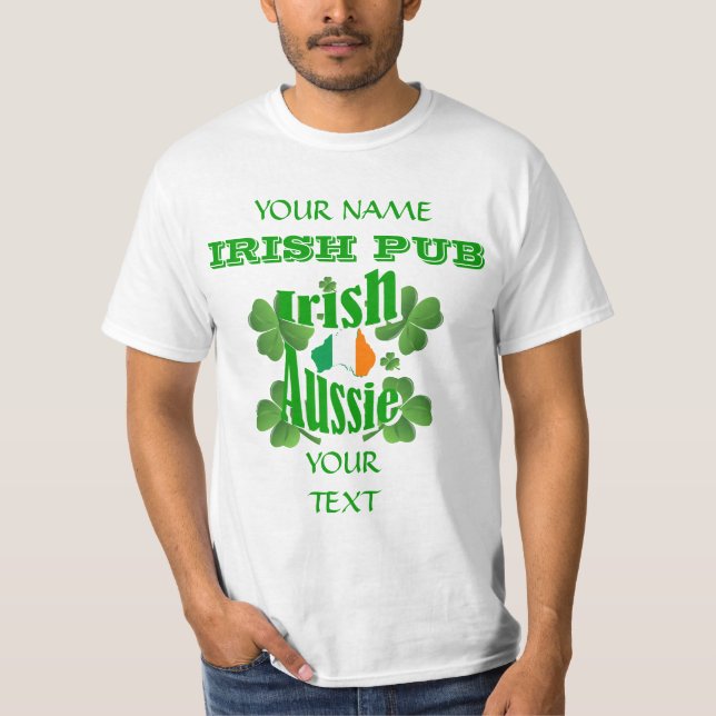 Irish Australian  St Patrick's T-Shirt (Front)