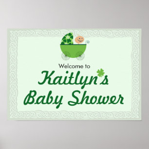 Irish Baby Buggy Shower Sign