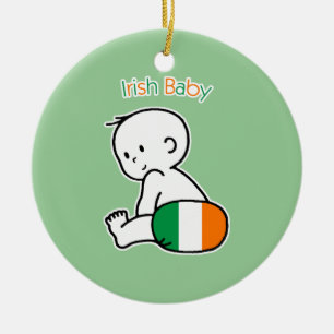 Irish Baby Ceramic Tree Decoration