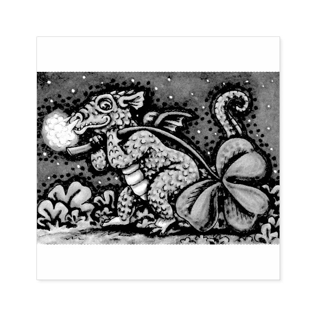 IRISH BABY DRAGON, ST. PATRICK'S DAY RUBBER STAMP (Imprint)