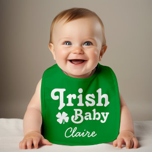 Irish Baby Green St. Patrick's Day Personalised Bib