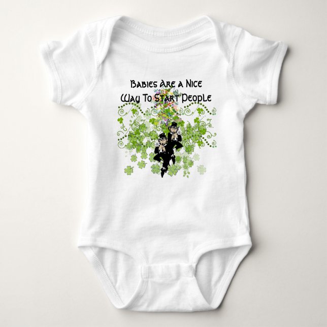 Irish Baby Leprechaun Blessing  Baby Bodysuit (Front)