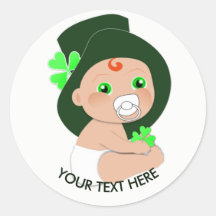 Irish Baby Leprechaun Lucky Shamrock Personalised