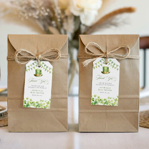 Irish Baby Shower Thank You Green Shamrock Favor Gift Tags