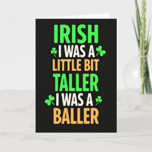 Irish Baller Humour Card