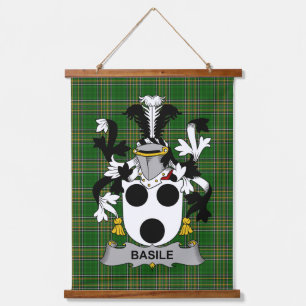 Irish Basile Coat of Arms Family Crest Hanging Tapestry