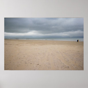 Irish Beach on a stormy day Poster