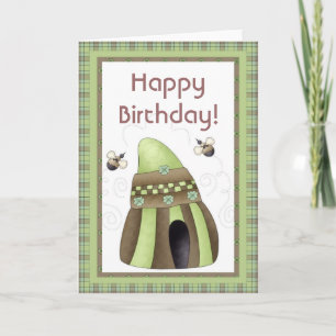 Irish Beehive Happy March Birthday Card