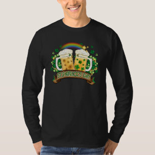 Irish Beer and Shamrocks Rainbow and Beers St Patr T-Shirt