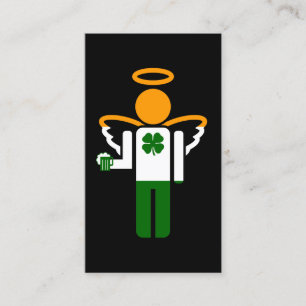 irish beer angel business card