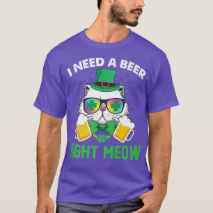 Irish Beer Cat T St Patricks Day Drinking funny T-Shirt