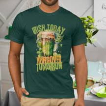 Irish Beer Clover Grunge Funny St Patrick Day Mens