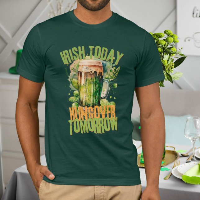 Irish Beer Clover Grunge Funny St Patrick Day Mens T-Shirt (Creator Uploaded)