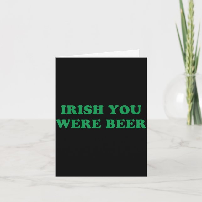 Irish beer funny clovers stamp st patrick's day card (Front)