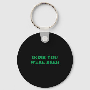 Irish beer funny clovers stamp st patrick's day key ring