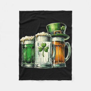 Irish Beer Ireland Flag St Patricks Day Fleece Blanket