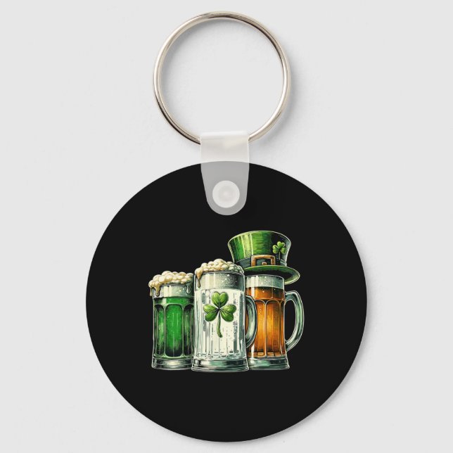Irish Beer Ireland Flag St Patricks Day  Key Ring (Front)