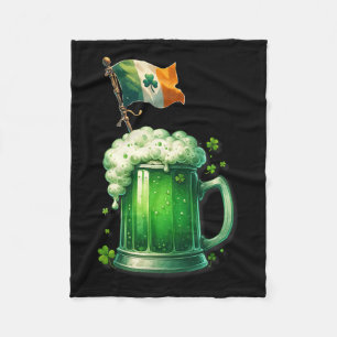 Irish Beer Ireland Flag St Patricks Day Men Women Fleece Blanket