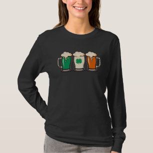 Irish Beer Ireland Flag St Patricks Day Shamrock D T-Shirt