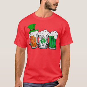Irish Beer Ireland Flag St Patrick's Day Shamrock T-Shirt
