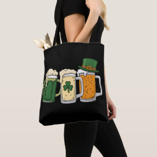 Irish Beer Ireland Flag St Patrick's Day Shamrock Tote Bag