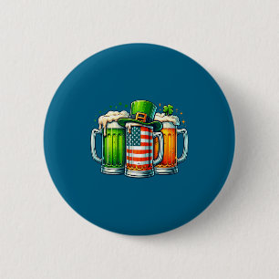 Irish Beer Ireland St Patricks Day Drinking Party  6 Cm Round Badge