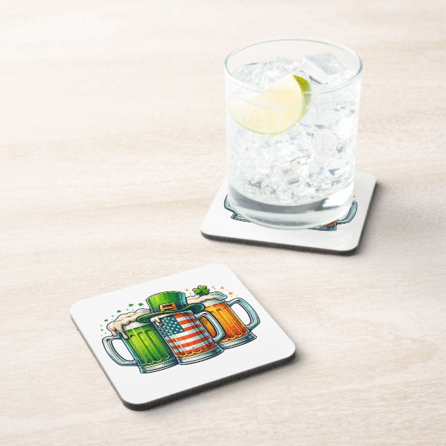 Irish Beer Ireland St Patricks Day Drinking Party Coaster (Right Side)