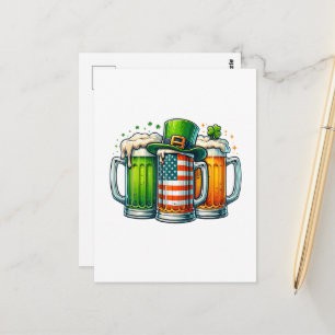 Irish Beer Ireland St Patricks Day Drinking Party Postcard
