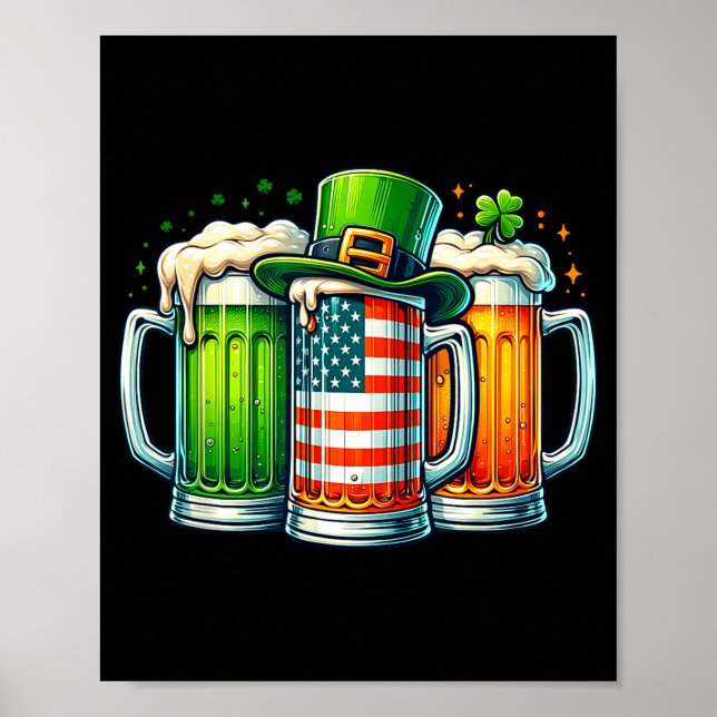 Irish Beer Ireland St Patricks Day Drinking Party  Poster (Front)