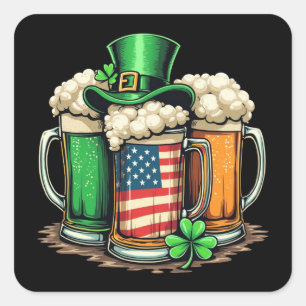 Irish Beer Ireland St Patricks Day Drinking Party  Square Sticker