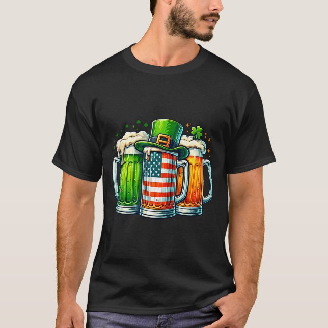 Irish Beer Ireland St Patricks Day Drinking Party  T-Shirt (Front)