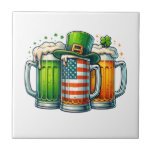 Irish Beer Ireland St Patricks Day Drinking Party Tile<br><div class="desc">Irish Beer Ireland St Patricks Day Drinking Party</div>