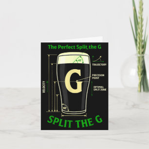 Irish beer split the g shamrock st patrick’s day card