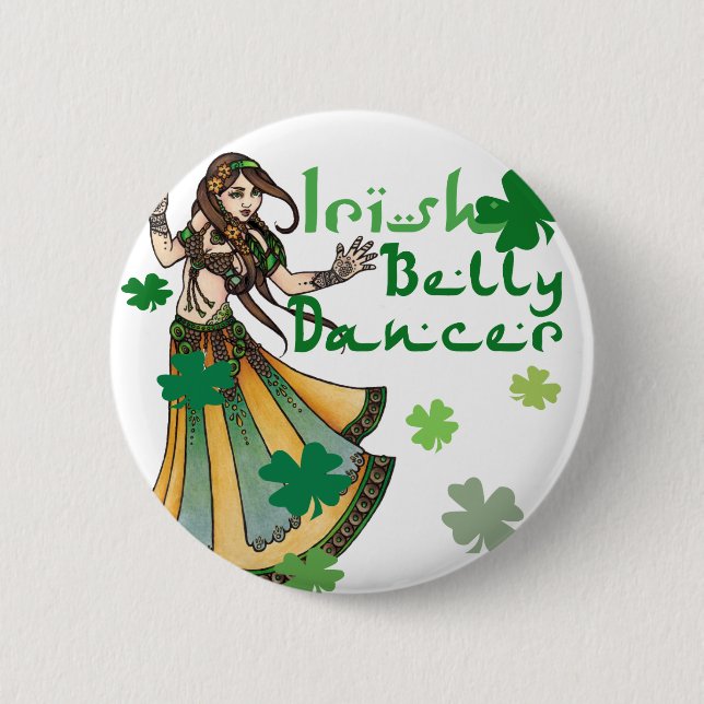 Irish Belly Dancer 6 Cm Round Badge (Front)