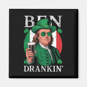 Irish Ben Drankin Beer - St Pattys Men And Women 1 Magnet