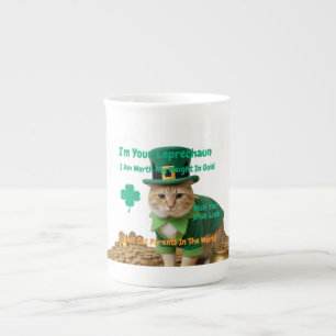 Irish Best Cat Mom in the World Bone China Mug