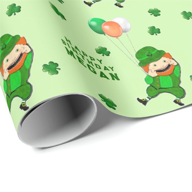 Irish Birthday Gift Wrapping Paper (Roll Corner)