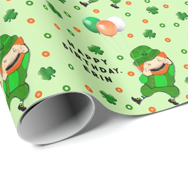Irish Birthday Gift Wrapping Paper (Roll Corner)